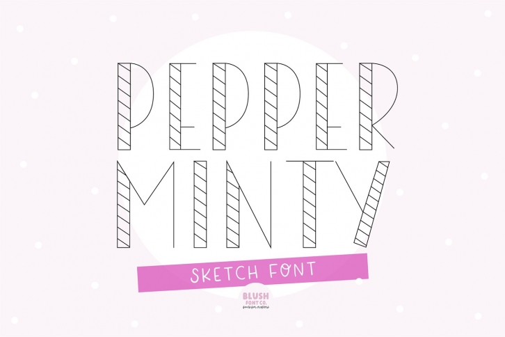 PEPPERMINTY SKETCH Christmas Sketch -Single Line Font Download