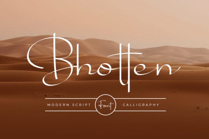 Bhotten Script - Modern Calligraphy Fonts Font Download
