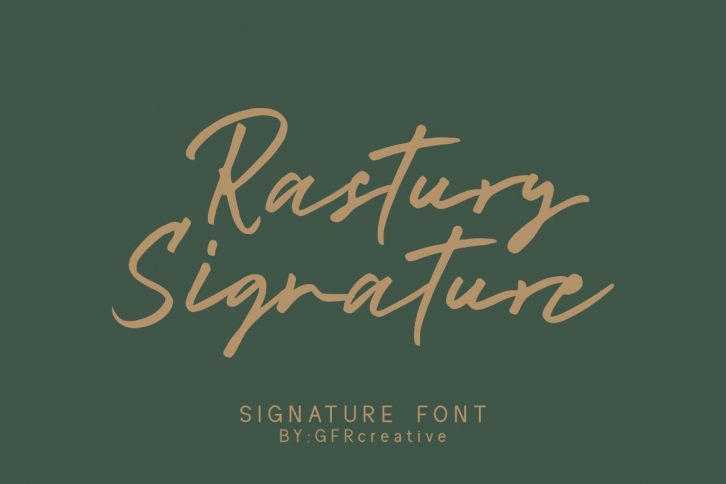 Rastury Signature Font Download