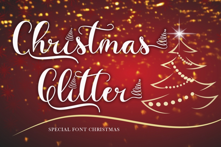 Christmas Glitter Font Download