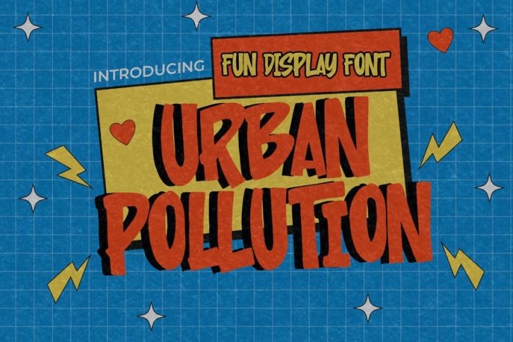 Urban Pollution - Fun Display Font Font Download