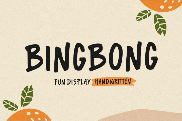 Bingbong Handwritten Display Font Download
