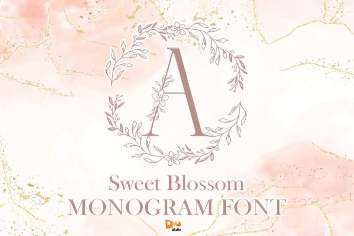 Sweet Blossom Monogram Font Download