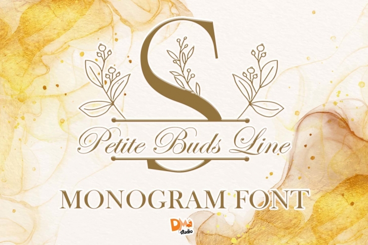 Petite Buds Line Monogram Font Download
