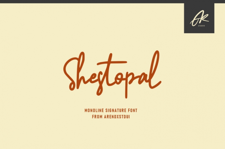 Shestopal - Monoline Signature Font Download