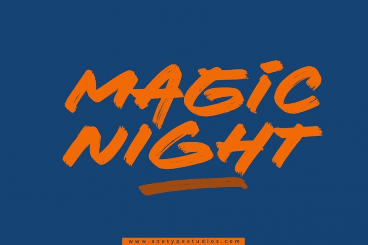 Magic Night | An Organic Brush Font Font Download