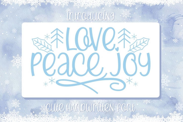 Love Peace Joy Font Download