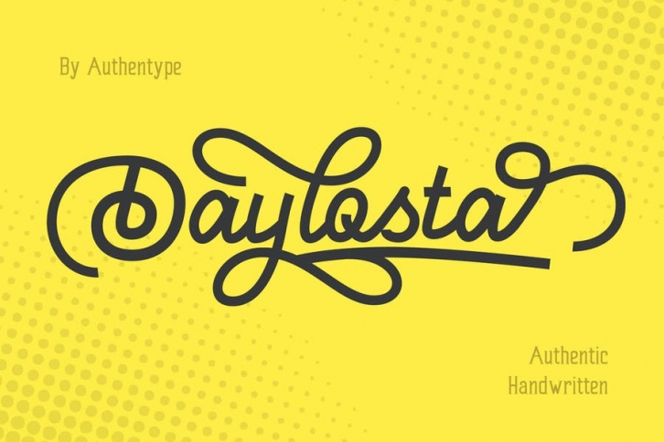 Daylosta Authentic Handwritten Font Font Download