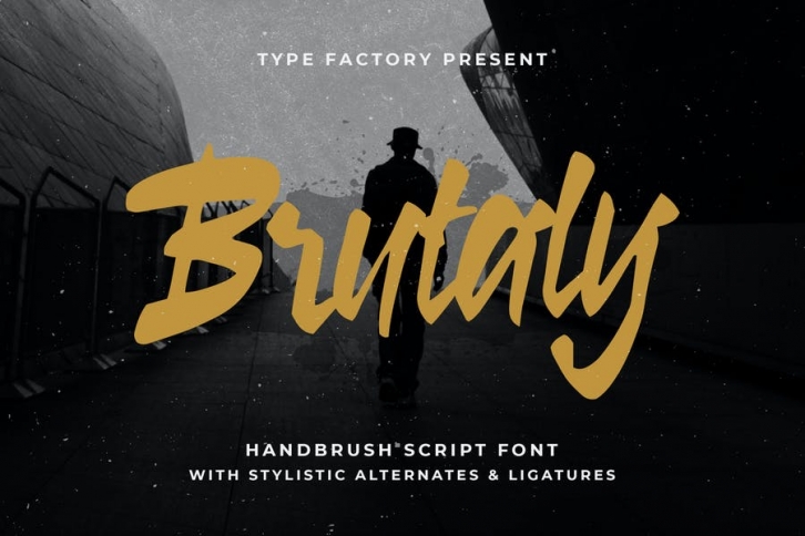 Brutaly - Handbrush Script Font Font Download
