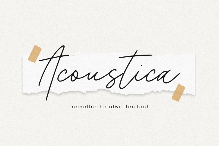Acoustica Monoline Handwritten Font Download
