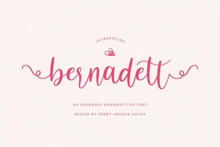 Bernadett | Handwritten Font Font Download