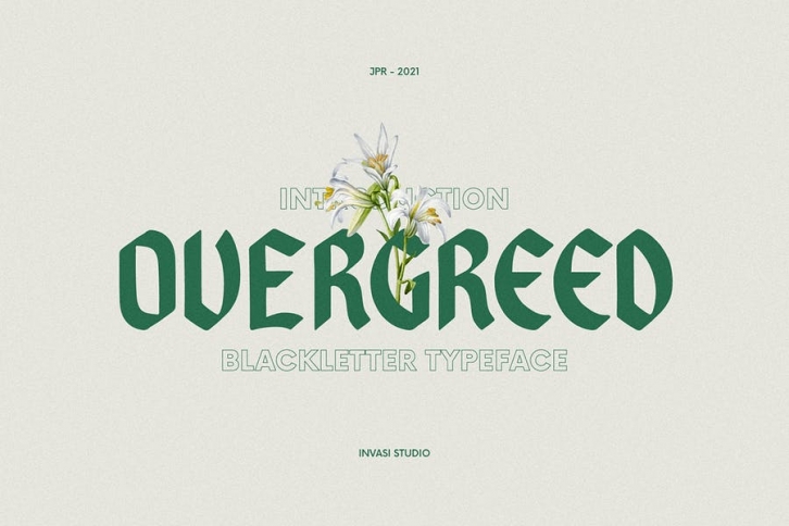 Overgreed - Rounded Blackletter Font Download