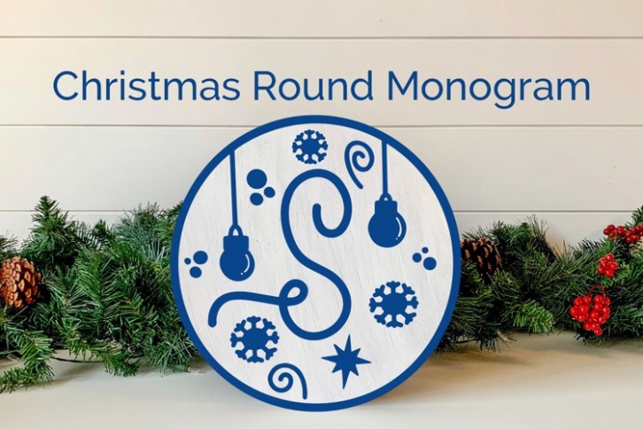 Christmas Round Monogram Font Download