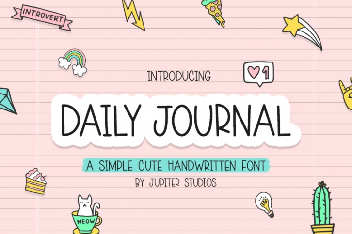 Daily Journal Font (Neat Fonts, Handwriting Fonts, Planner Fonts) Font Download