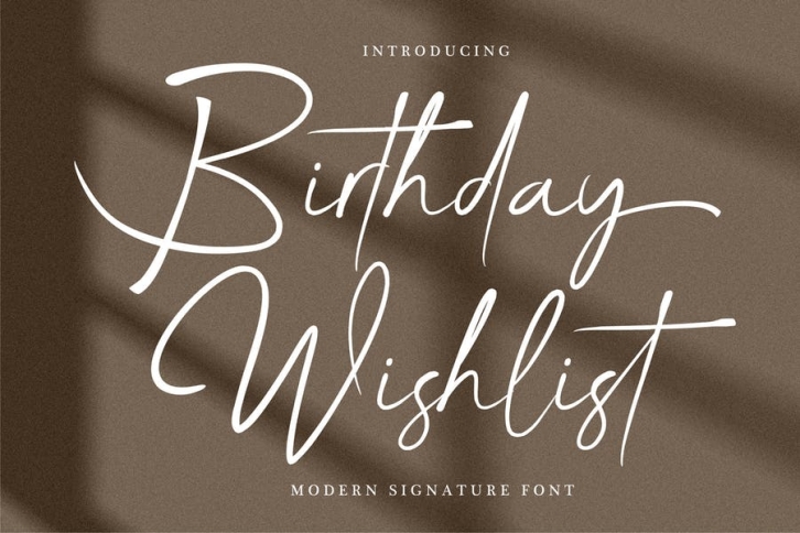 Birthday Wishlist Signature Font Download