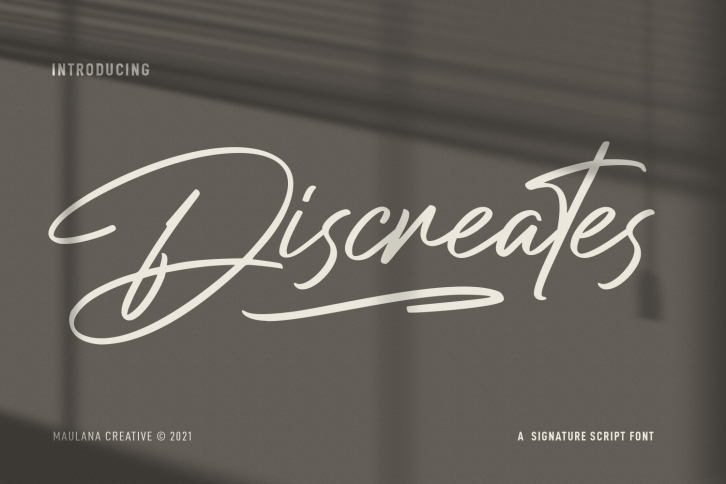 Discreates Script Display Font Download