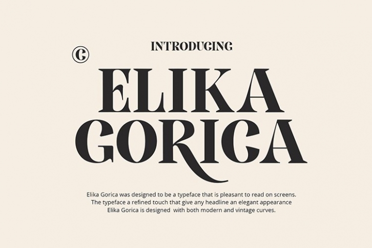 Elika Gorika Font Download