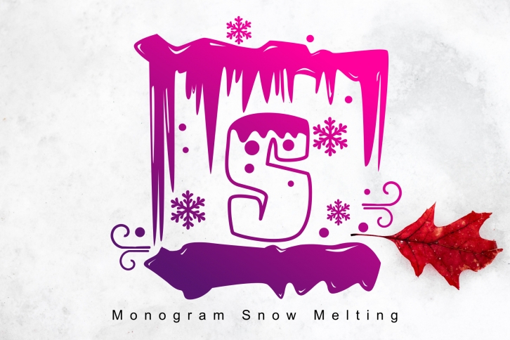 Monogram Snow Melting Font Download