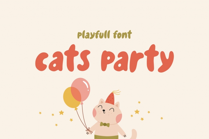 Cats party Font Download