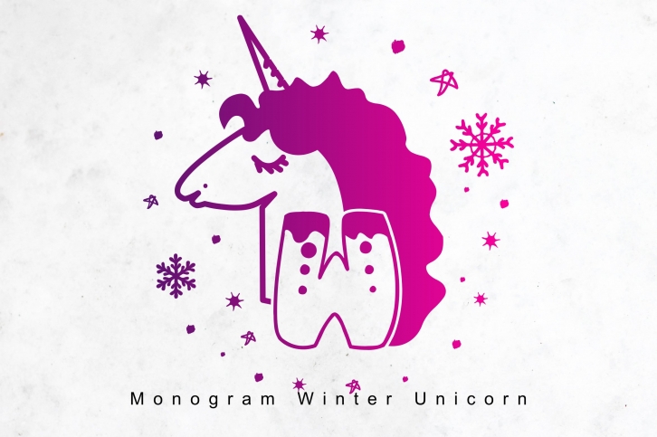 Monogram Winter unicorn Font Download