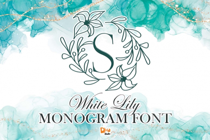 White Lily Monogram Font Download