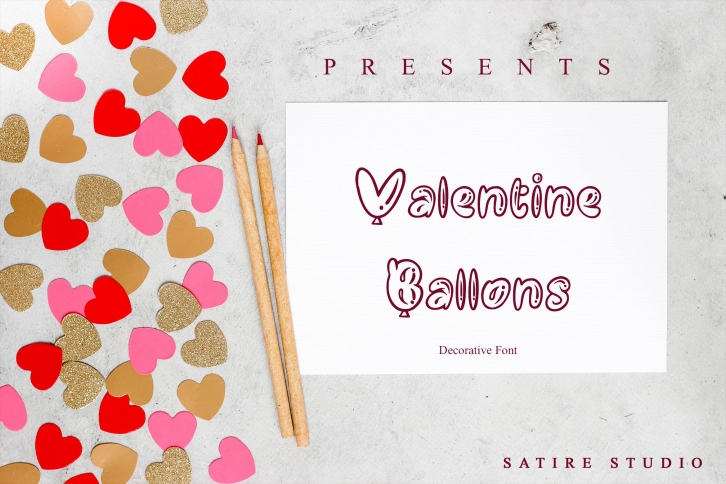 Valentine Ballons Font Download