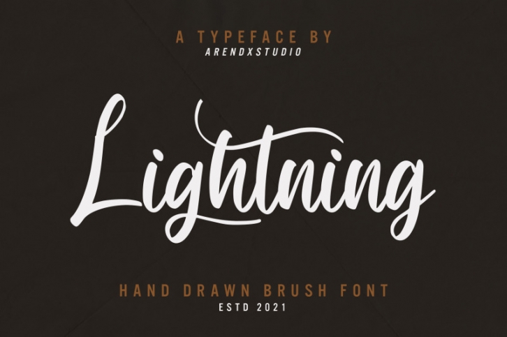 Lightning - Hand Draw Brush Font Font Download