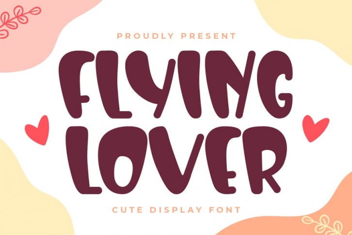 Flying Lover - Cute Display Font Font Download