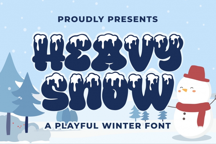 Heavy Snow a Playful Winter Font Download