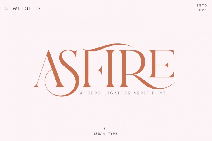 Asfire – Elegant Ligature Serif Font Download