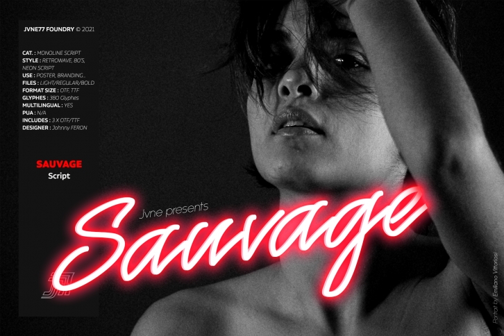 Sauvage Neon Script Font Download