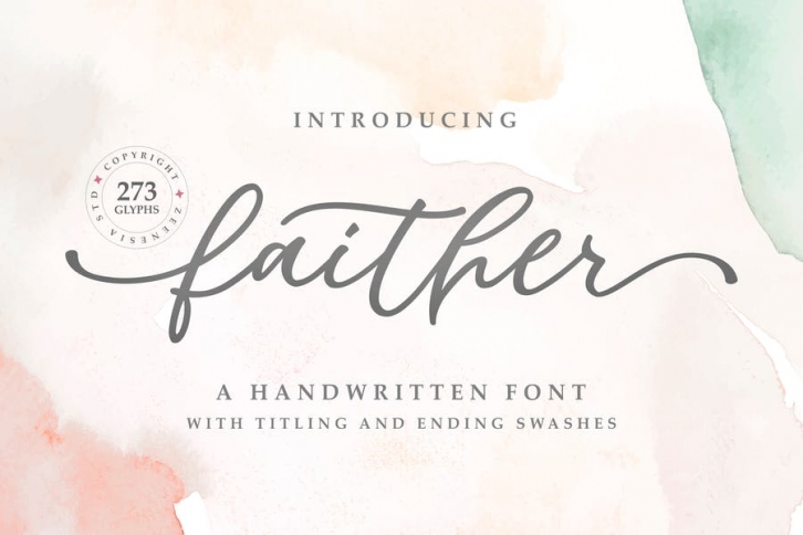 Faither Hand Written Font Font Download