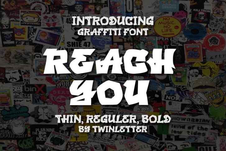 Reach You - Display Graffiti Style Font Font Download
