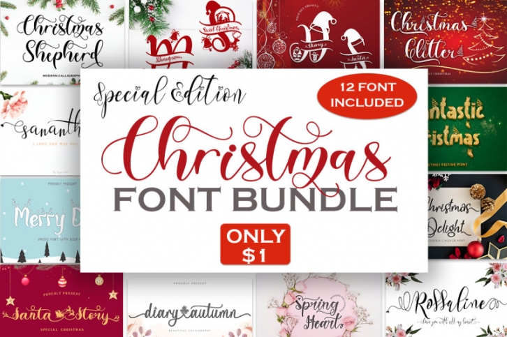 Special Edition Christmas Font Bundles Font Download