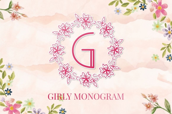 Girly Monogram Font Download