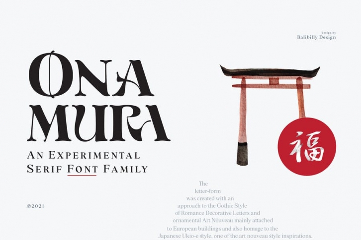 Onamura | Serif Experimental Font Font Download