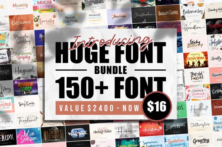 Huge Font Bundle 150 Plus Fonts Font Download