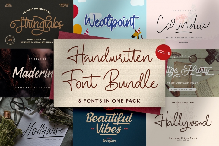 Handwritten Bundle Vol 18 Font Download