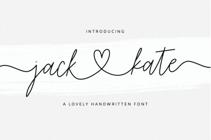 Jack and Kate - Lovely Font Font Download