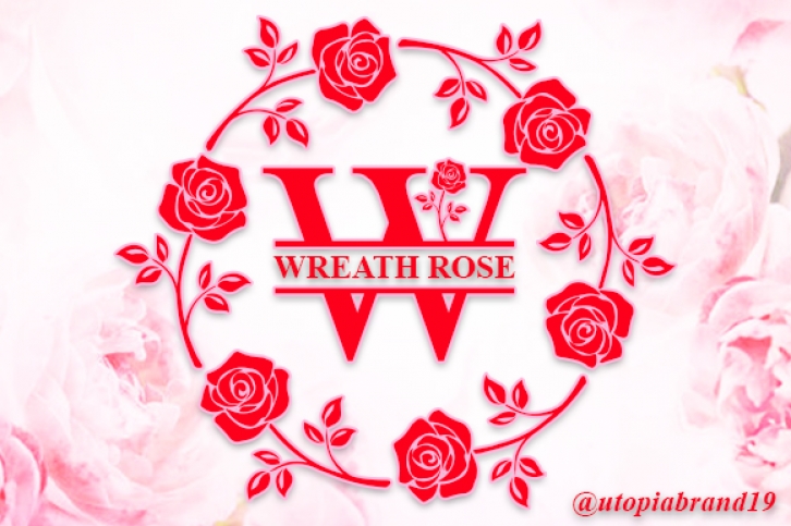 Wreath Rose Monogram Font Download
