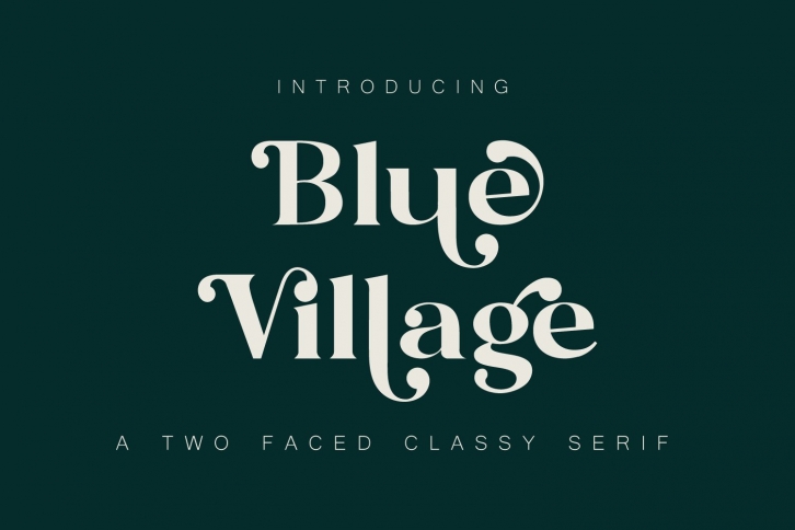 Blue Village – Modern / Vintage Font Download