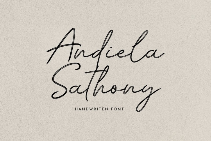 Andiela Sathony Signature Font Font Download