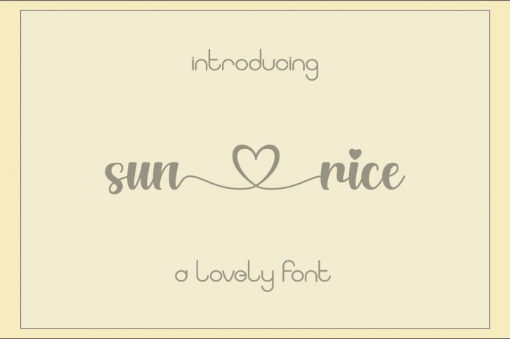 Sunrice Font Download