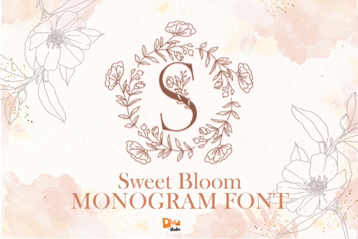 Sweet Bloom Monogram Font Download