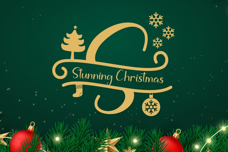 Stunning Christmas Monogram Font Download