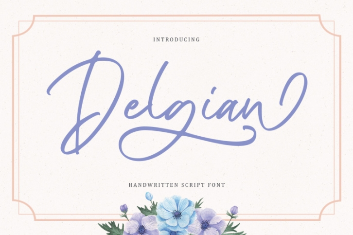 Delgian - Handwritten Script Font Download