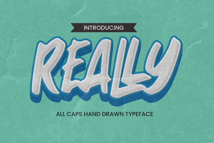 Really-All Caps Hand Drawn Typeface Font Download