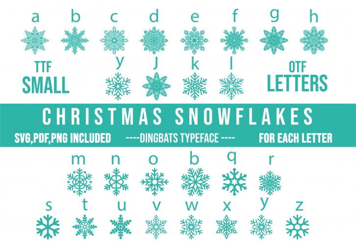 Christmas Snowflakes Font Download