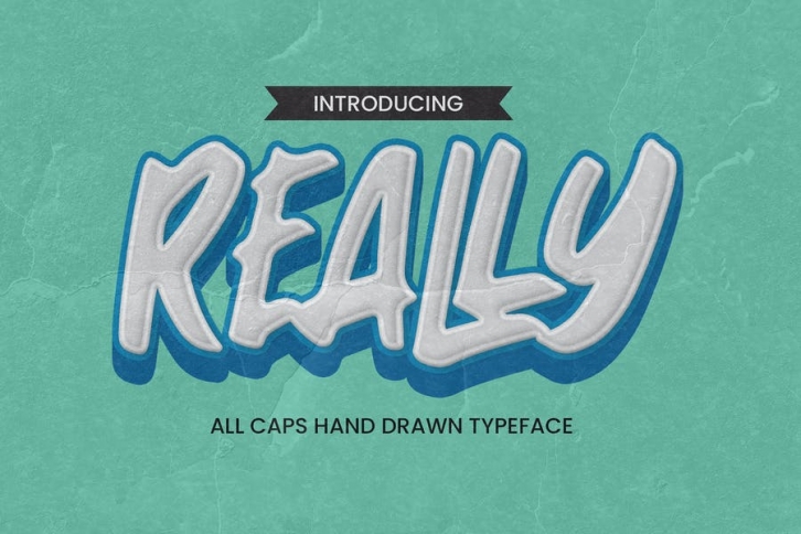 Really - All Caps Hand Drawn Typeface Font Download