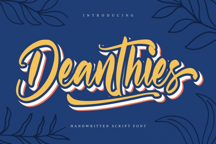 Deanthies | Handwritten Script Font Font Download